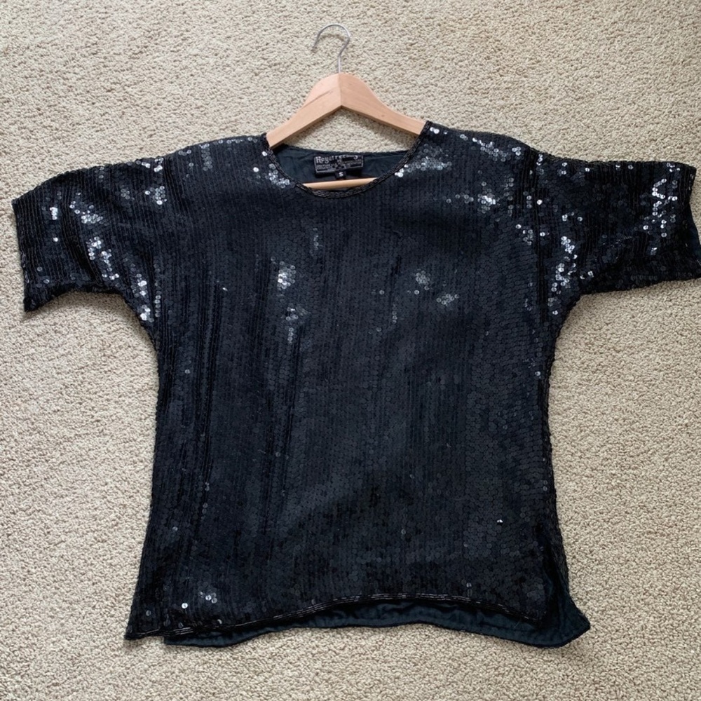 70’s Sequined Dolman Top
